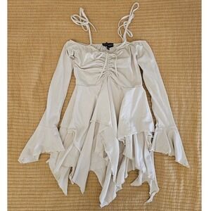 Current Mood Dollskill Handkerchief Hem Whimsigoth Mini Dress Fairycore Festival